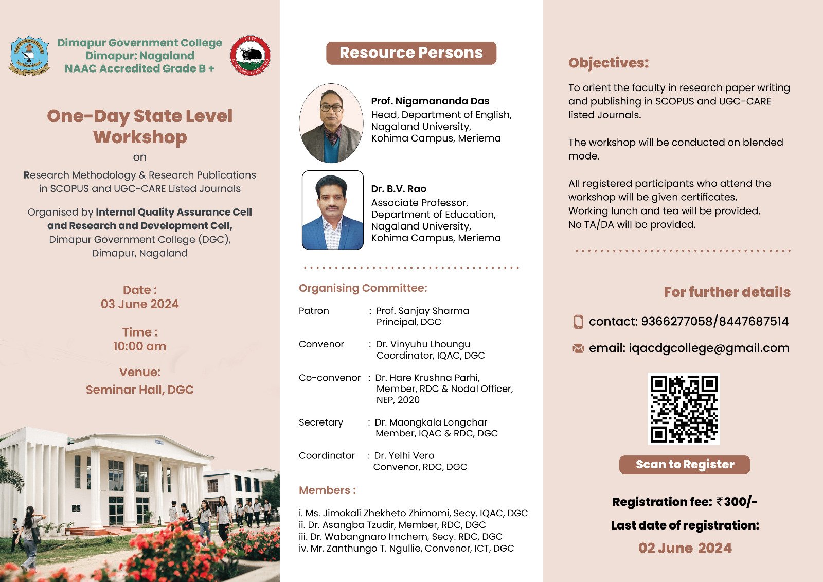 One Day State Level Workshop on Research Methodology & Research ...